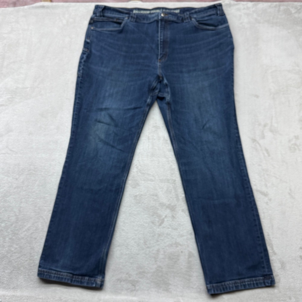 Duluth Ballroom Double Flex Jeans Mens 44x34 Dark Wash Relaxed Fit Stretch Denim